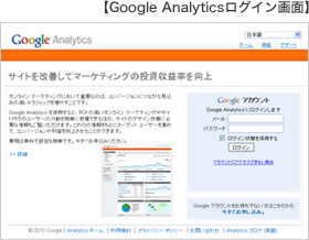 【イメージ】Google Analyticsログイン画面